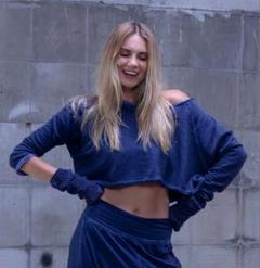 salsation Crop sweater ダークブルー　Lサイズ salsation Crop sweater ダークブルー Lサイズ - メルカリ