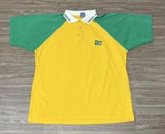 90s Sempre Brasil ポロシャツ ラグランスリーブ ブラジル国旗
