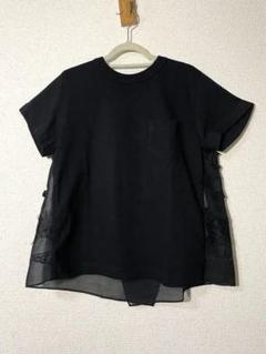 Sacai サカイ ドッキング 切替 半袖カットソー フラワープリント　S Sacai サカイ ドッキング 切替 半袖カットソー フラワープリント