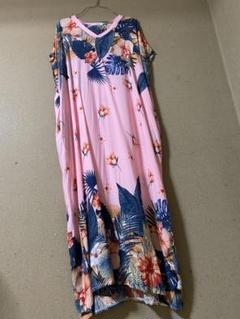 一点リゾートロングワンピースマシキ丈ドレス海外旅行ビーチバカンスピンクザラハワイ