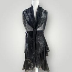 【くりーみぃ　SALE】黒レース（薄手）　巻きスカート　シージョセット くりーみぃ様専用 SALE】黒レース（薄手） 巻きスカート