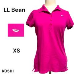 ★美品★LL Bean エルエルビーン ポロシャツ XS ピンク ワンポイント