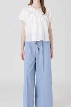 【新品】ブルーレーベルクレストブリッジ春夏トップス丸首ブラウス半袖レディース女性 中古・古着通販】BLUE LABEL CRESTBRIDGE (ブルーレーベル