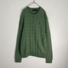 美品　ポロラルフローレン　ニット　現行　ケーブルニット　ホース刺しゅう
