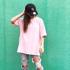 新品未使用ビッグシルエットサイドジップTシャツストリートメンズレディース半袖