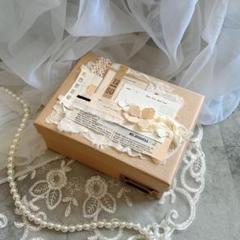 BOX 収納BOX トラベラーズノート　コラージュ　紙モノ