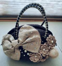 mixage by jill ミクサージュ かごバッグ ニット 美品 mixage by jill ミクサージュ バイ ジル かごバッグ