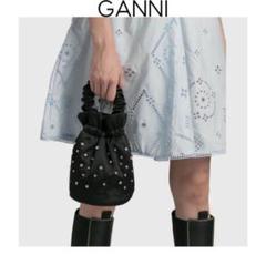 GANNI 2WAYポシェットバック　サテン ガニー GANNI ガニー GANNI Bou Bag Mini Soir Satin ボウバッグ