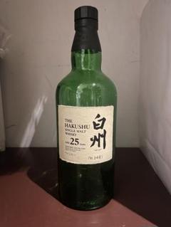 B25-1249【未洗浄・空瓶】サントリー 白州 25年 700ml シングル