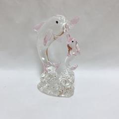 クリスタル イルカ ガラス細工 水晶 オシャレ インテリア プレゼント 置物