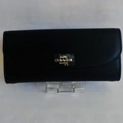 COACH/コーチ　新品未使用　パテント型押し長財布　ブラック コーチ 財布 COACH レディース 長財布 パテントレザー