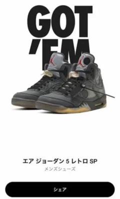 NIKE off-white aj5 25