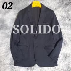 (857)SOLIDO ソリード テーラード ジャケット ストレッチ 黒 857)SOLIDO ソリード テーラード ジャケット ストレッチ 黒