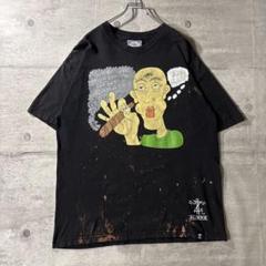 90s tシャツ ALGHIERZ ストリート　hiphop アート　メッセージ