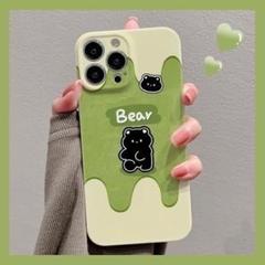 抹茶 くま アイス 【新入荷】 iPhone15 スマホケース スイーツ