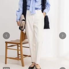 【美品】NOLLEY'S ウォッシャブルウール調スリムパンツ