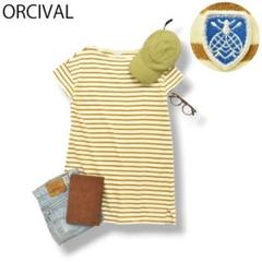 オーシバル ORCIVAL 半袖 Tシャツ カットソー F ボーダー柄 ♪
