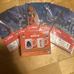 ゴジラ イラストボード5枚とマグカップセット