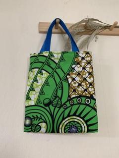 アフリカン☆グリーン系ミニぺったんこバック♥︎ハンドメイド