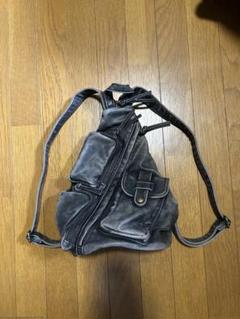 y2k faded leather shoulder bag backpack
