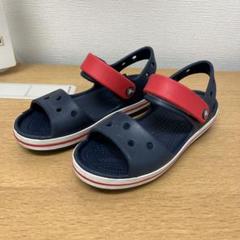 crocsキッズ用 ネイビー/レッド サンダル 20cm