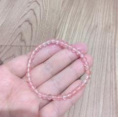天然石 3mm チェリークオーツ ブレスレット