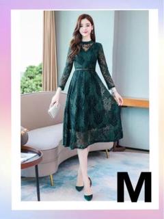 驚きの価格が実現! ☆新品☆MAX&Co. M グリーン 蝶柄 シルクシフォン 激安大セール ★新品★MAX&Co. シルクシフォンドレスワンピース 蝶柄 グリーン M ひざ丈ワンピース