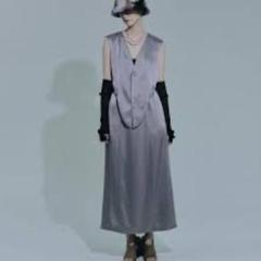 KISHIDAMIKI シルクドレスV neck no sleeve dressのサムネイル