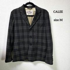 CALEE チェック テーラードジャケット グリーンライン M 美品