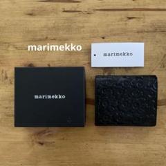 【新品】marimekko 青 ウニッコ　キーリング　コインケース　三つ折り財布 新品】marimekko 青 ウニッコ キーリング コインケース 三つ折り