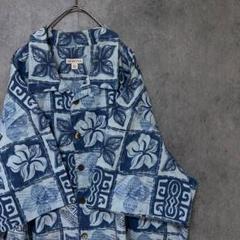 00s 半袖　アロハ　柄シャツ　開襟　綿　メンズ　XXL 古着　個性派