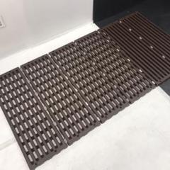 メーカー不明 折りたたみ すのこベッド プラスチック製 ブラウン系 寝具