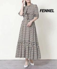 ヤマダヤ【FENNEL】ハーフスリーブジオメトリックワンピースのサムネイル