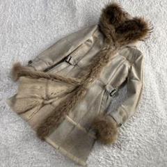 美品　LUOLAIMA レザー×リアルファー　ムートンコート　ミンクファー m22745611461_1.jpg?1729937061