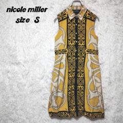 nicole miller ニコルミラー ゴールド イブニングドレス シルク混 nicole miller ニコルミラー ゴールド イブニングドレス シルク