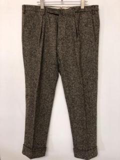 INCOTEX SLOWEAR ネップ ホームスパン ツイード スラックスパンツ