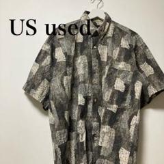 ★US 古着　MAXX FM マックス　コットン　半袖　柄　シャツ　綿