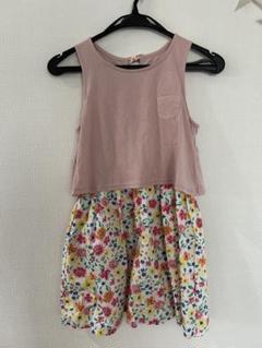 グローバルワーク　ノースリーブドッキングワンピース ピンク　130〜140cm