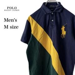 ポロラルフローレン 半袖 ポロシャツ メンズ M ネイビー ビッグポニー
