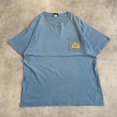ハーレーダビッドソン アニマル Tシャツ 古着 胸ポケット L 青 13013