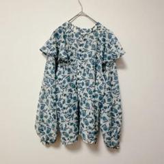 ローズバッド【F】花柄フリルブラウス 刺繍 前後2way 大人可愛い