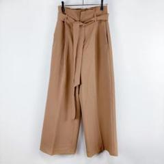 アンデミュウ　Sサイズ　タックワイドパンツ　くすみブラウン