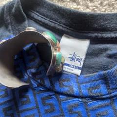 90s stussy USA製 airmax95 パロディ ネイビーTシャツ