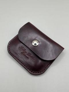カード入れ　小銭入れ　ミニ財布　MARYAM社　　ホースバット　馬革　黒　茶芯 ショート トラッカーウォレット / Short Tracker Wallet