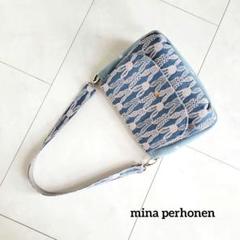 ミナペルホネン　タック入りフラップショルダーバック　pomppia　(be ミナペルホネン タック入りフラップショルダーバック pomppia