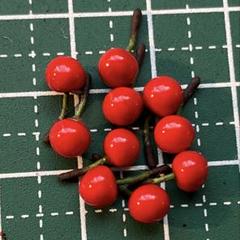 ミニチュア さくらんぼ10粒 ミニチュアスイーツ クレイケーキに 樹脂粘土