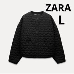 値下げ！ ZARA ザラ キルティング ジャケット コート ハート ブラック ZARA ハートキルティングジャケット - ジャケット・アウター