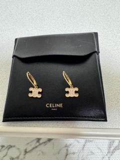 CELINE ゴールド装飾ピアス ケース付き