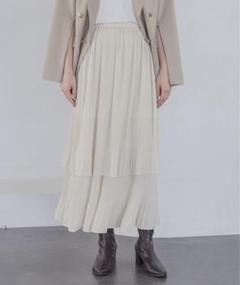 Apart by アパートバイローリーズ　細プリーツティアードスカート【新品】 2025年最新】apart by lowrys スカート ホソプリーツの人気