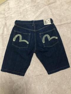 ファッション EVISU 白カモメ w34 Lot.7001 デニムショートパンツ エヴィス パンツ